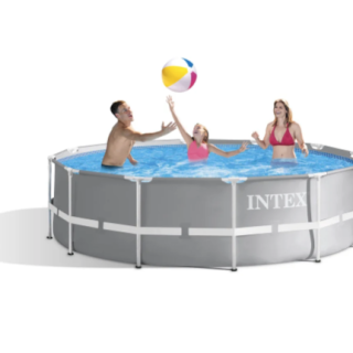 Piscina Estructural Redonda Prism Frame INTEX 366 x 99 cm, 8,592L, con Bomba