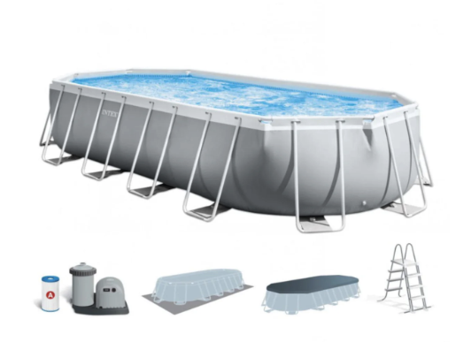 Piscina Estructural Ovalada INTEX Prism Frame 610 x 305 x 122 cm, 18.200L