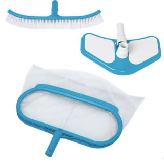 Kit de Limpieza Deluxe INTEX para Piscinas y Spas con Recoge Hojas, Cepillo y Cabeza
