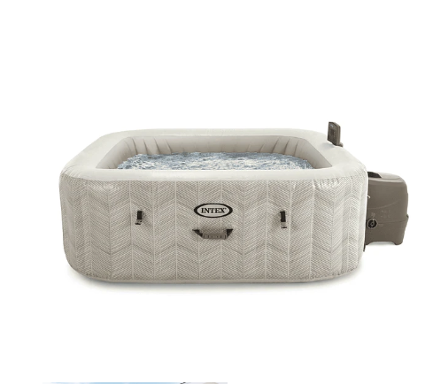 Spa Hot Tub Inflable Intex Chevron Deluxe Square Bubble Spa 6 Personas
